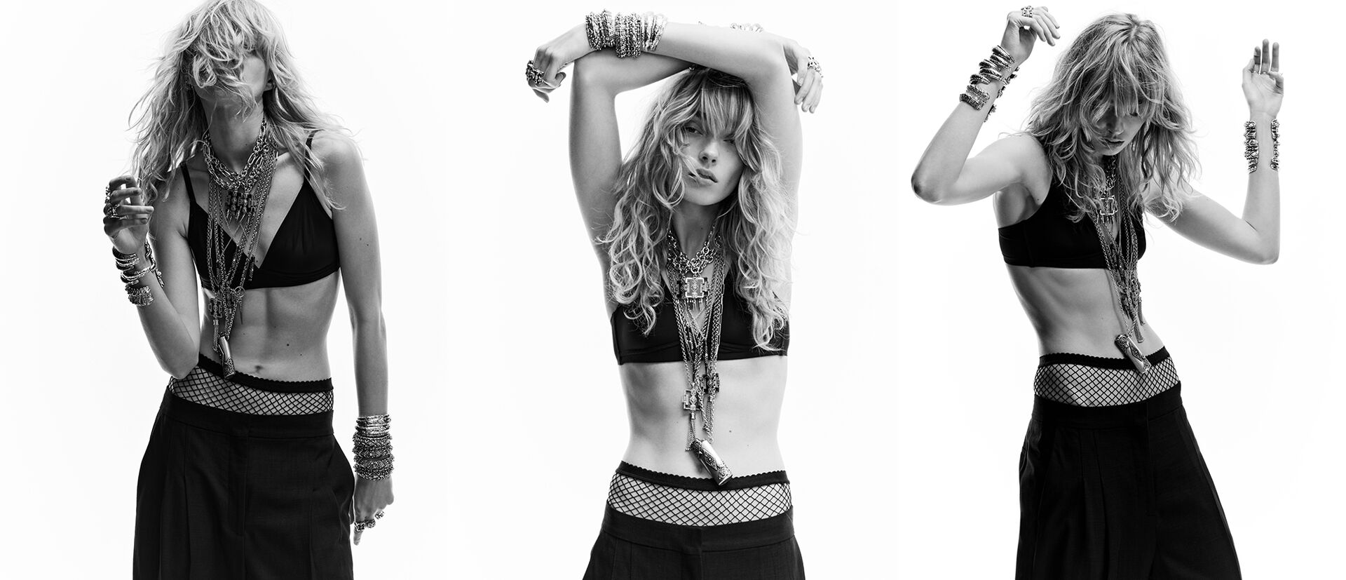 A model wearing ba&sh jewelry