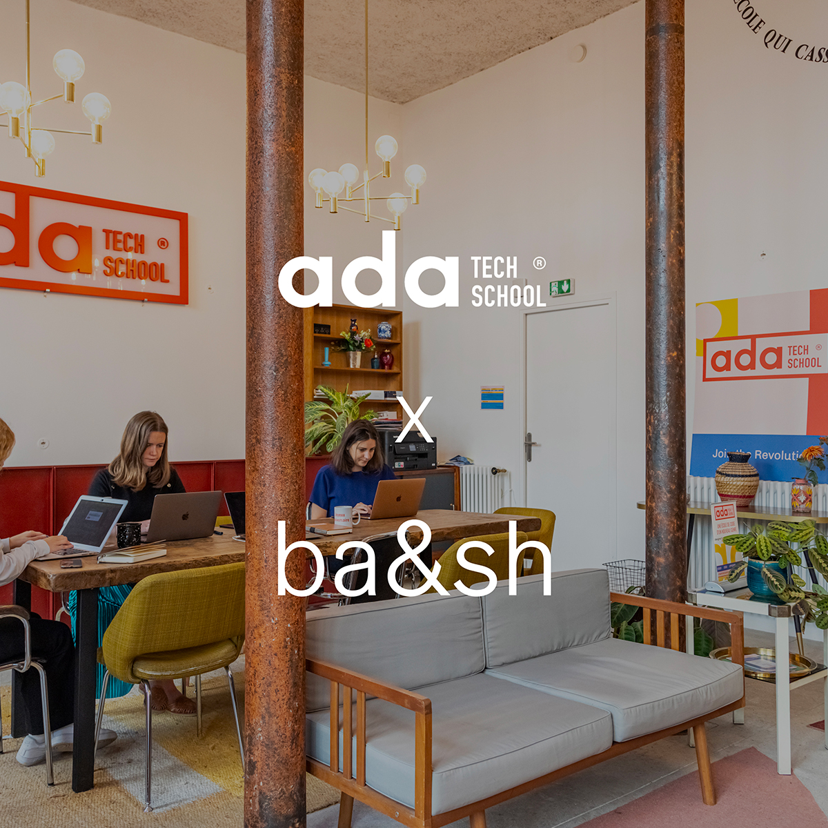 ada tech school x ba&sh logo