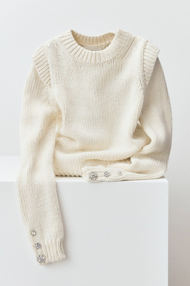 ba&sh knotted jumper in cream